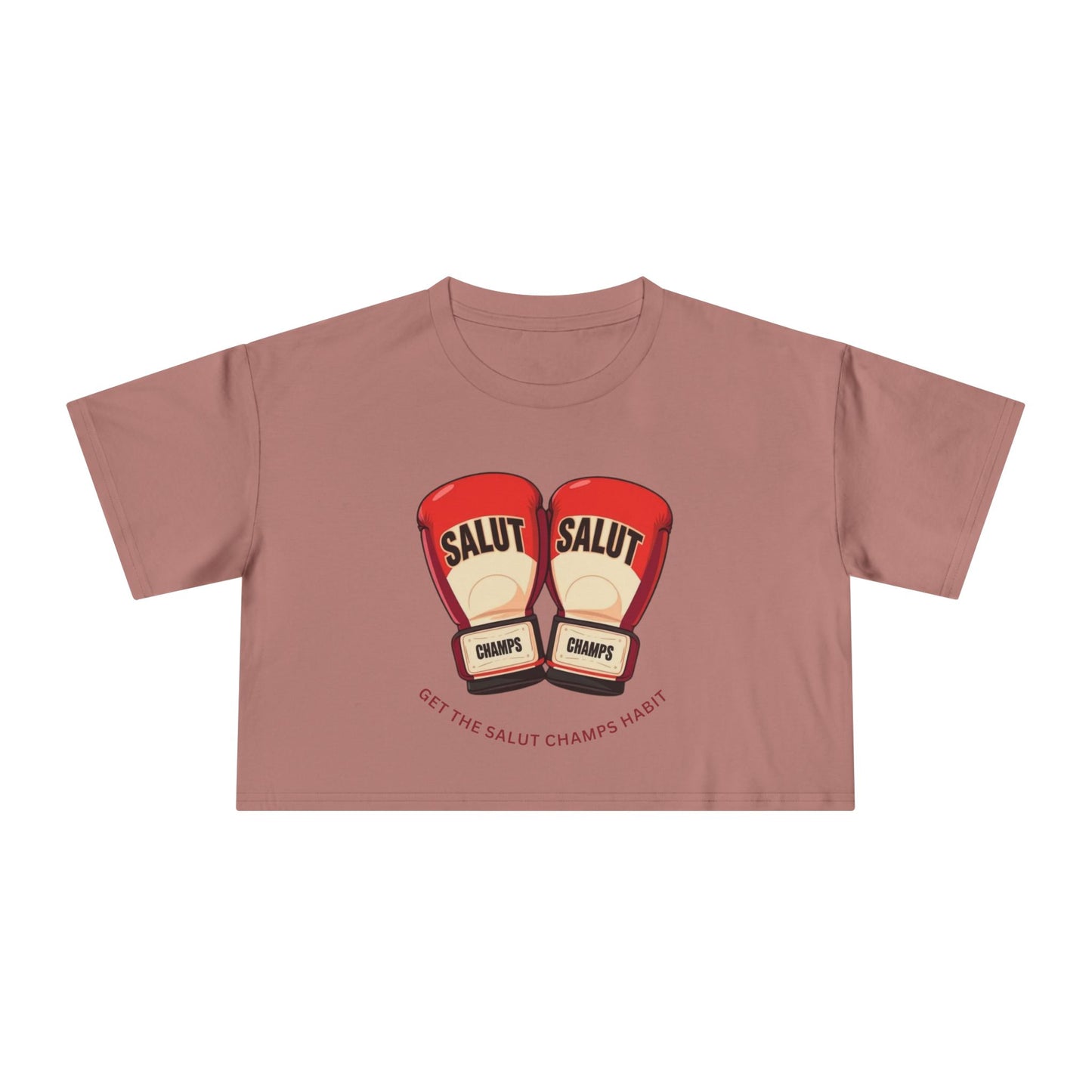 SALUT CHAMPS-"GLOVES UP CROP TEE"