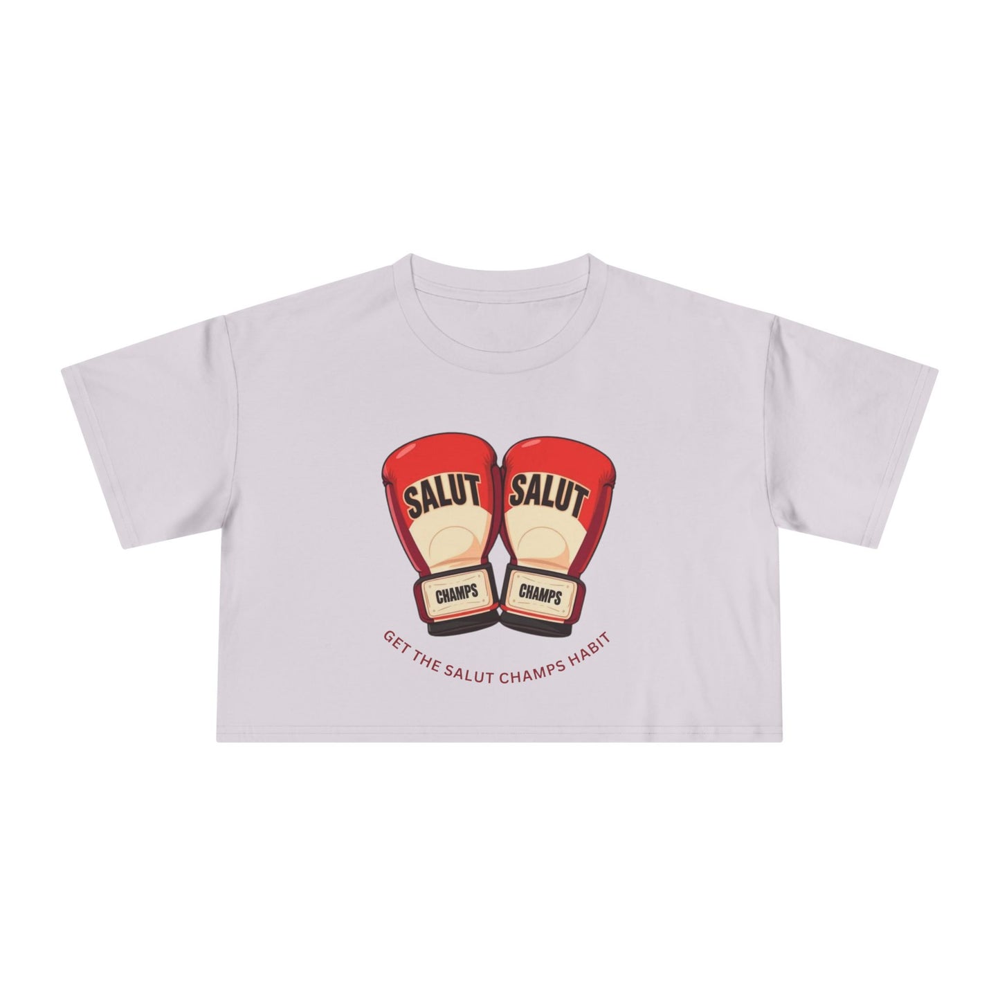 SALUT CHAMPS- "GLOVES UP CROP TEE"