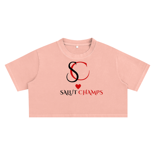 SALUT CHAMPS- CROP TEE