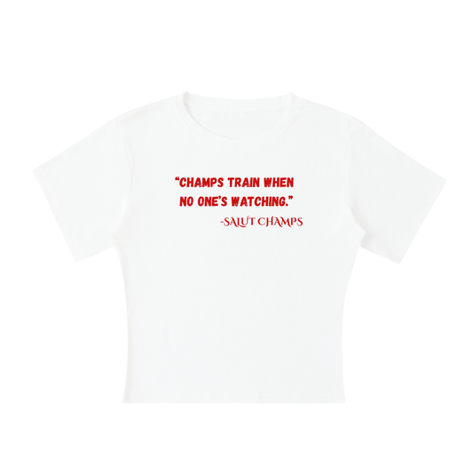 SALUT CHAMPS-TRAIN WHEN NO ONE'S WATCHING (Short Sleeve Top)